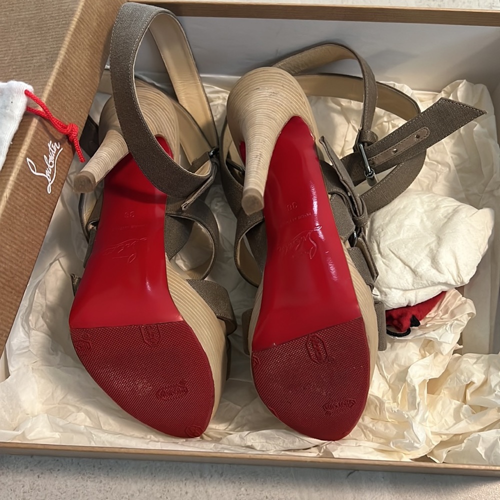 Christian Louboutin Toutenkaboucle 150 Crelino/Cuoio H - Picture 2 of 3